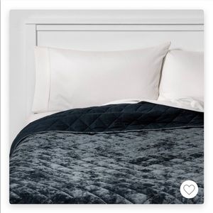 Threshold Navy Velvet Quilt (Full/Queen)